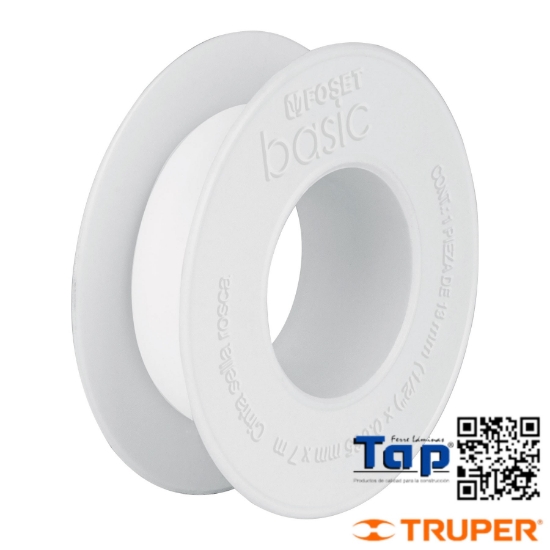 Imagen de CINTA SELLA ROSCAS 019 3/4"X 7 M USO GENERAL FOSET BASIC