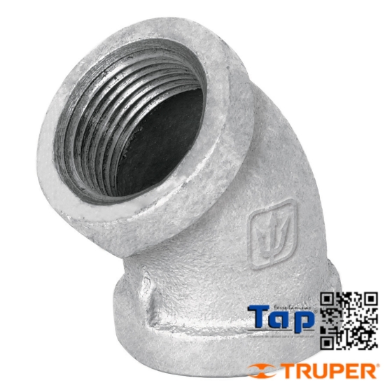 Imagen de CODO 45° ACERO GALVANIZADO 019 3/4" FOSET