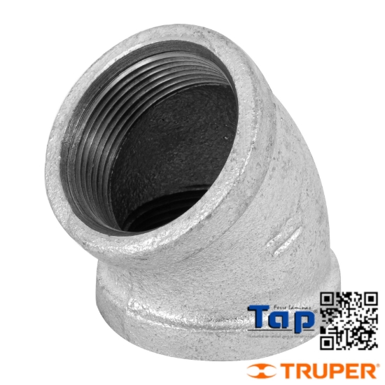 Imagen de CODO 45° ACERO GALVANIZADO 038 1-1/2" FOSET