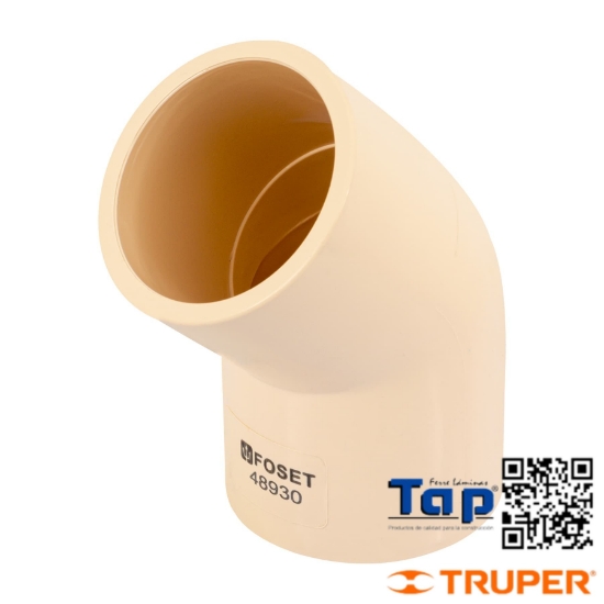 Imagen de CODO 45° CPVC 038 1-1/2" FOSET
