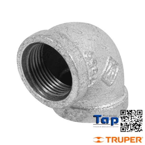 Imagen de CODO 90° ACERO GALVANIZADO 025 1" FOSET