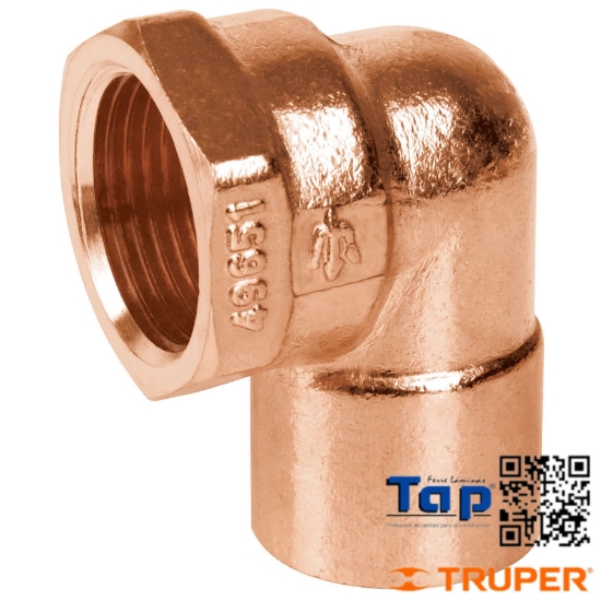 Imagen de CODO 90° COBRE ROSCA INTERIOR 019 3/4" FOSET