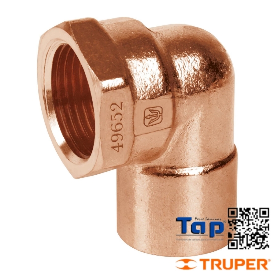 Imagen de CODO 90° COBRE ROSCA INTERIOR 025 1" FOSET