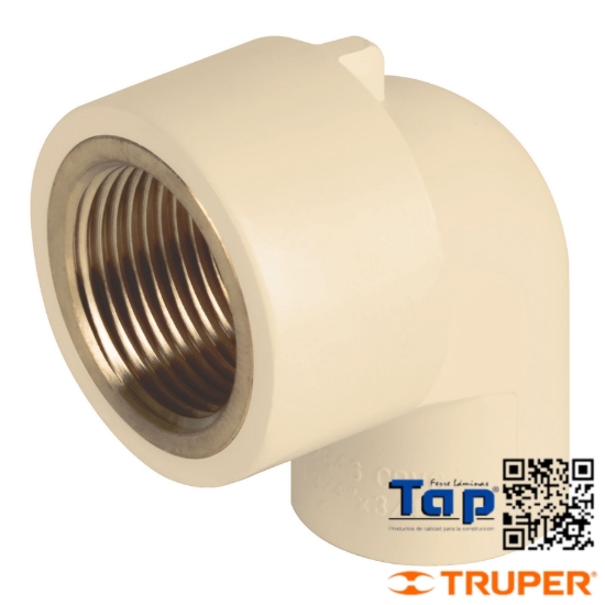 Imagen de CODO 90° CPVC C INSERTO LATON 019 3/4" FOSET