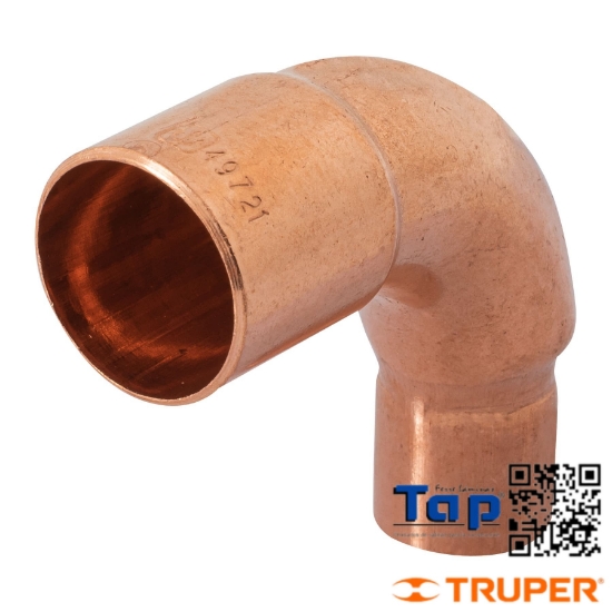 Imagen de CODO 90° REDUCCION COBRE 019 3/4"X013 1/2" FOSET