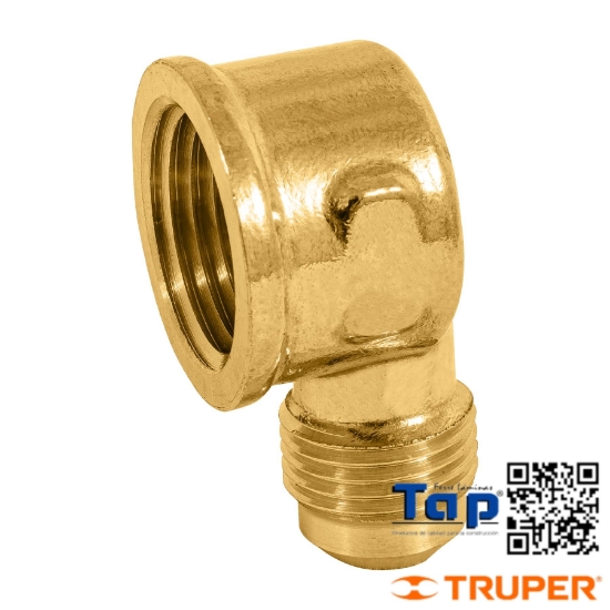 Imagen de CODO P ESTUFA A 90° LATON 009 3/8"X013 1/2" FOSET
