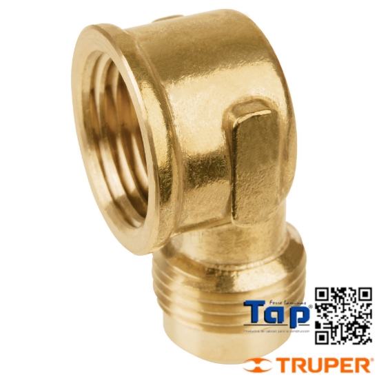 Imagen de CODO P ESTUFA A 90° LATON 013 1/2"X013 1/2" FOSET