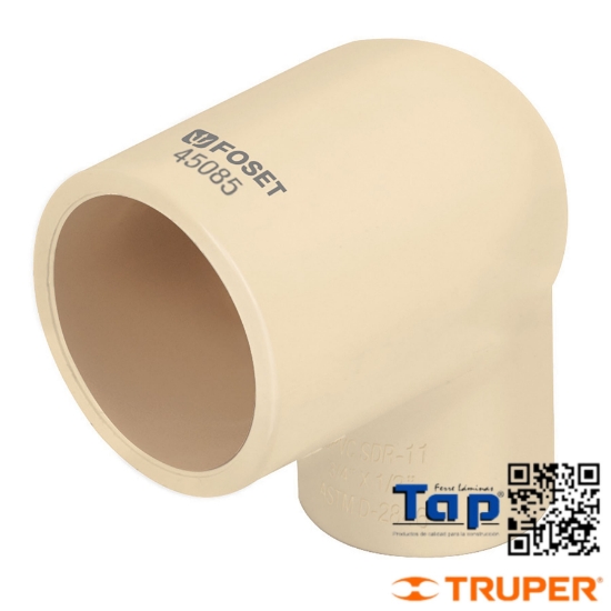 Imagen de CODO REDUCCION 90° CPVC 019 3/4"X013 1/2" FOSET