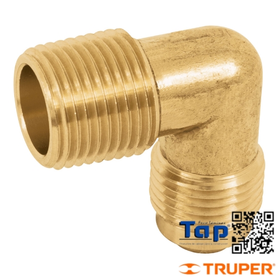Imagen de CODO TERMINAL A 90° LATON 009 3/8"X009 3/8" FOSET