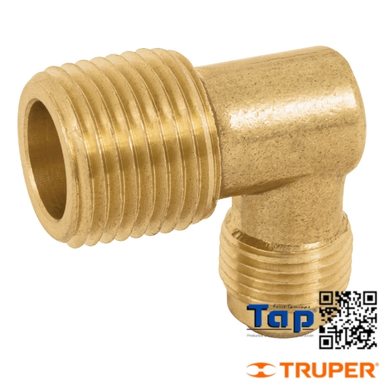 Imagen de CODO TERMINAL A 90° LATON 009 3/8"X013 1/2" FOSET