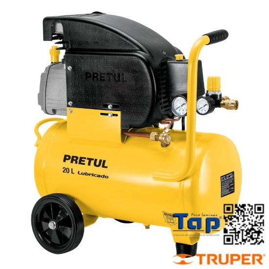 Imagen de COMPRESOR 20L 2-1/2 HP (POTENCIA MAXIMA) 127 V PRETUL