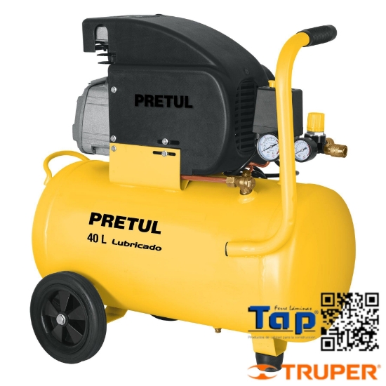 Imagen de COMPRESOR 40L 3 HP (POTENCIA MAXIMA ) 127 V PRETUL