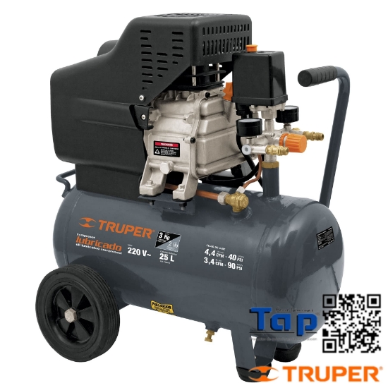 Imagen de COMPRESOR HORIZONTAL  25L 3 HP (POTENCIA MAXIMA ) 220V