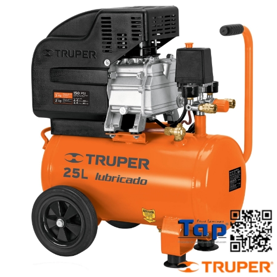 Imagen de COMPRESOR HORIZONTAL  25L 3 HP (POTENCIA MAXIMA) 127 V