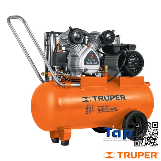 Imagen de COMPRESOR HORIZONTAL  60L 4 HP (POTENCIA MAXIMA ) 127 V