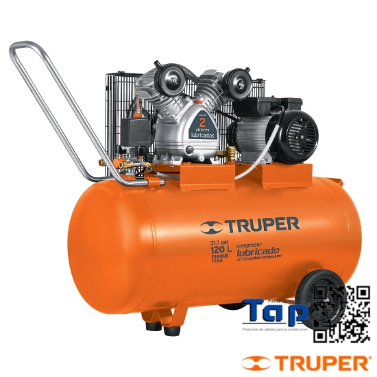 Imagen de COMPRESOR HORIZONTAL 120L 4 HP (POTENCIA MAXIMA ) 220 V