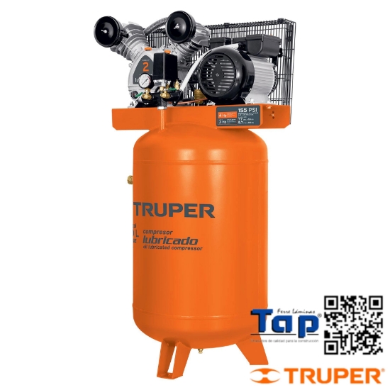 Imagen de COMPRESOR VERTICAL 120 L 4 HP (POTENCIA MAXIMA ) 220 V