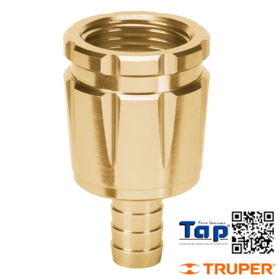 Imagen de CONECTOR 013 1/2" HEMBRA ROBUSTO ALU TRUPER