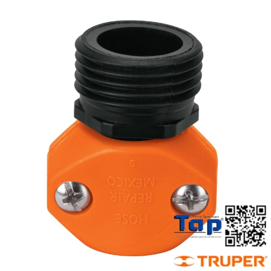 Imagen de CONECTOR 013 1/2" MACHO ABS P MANGUERA TRUPER
