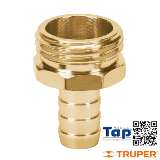Imagen de CONECTOR 013 1/2" MACHO ALU TRUPER