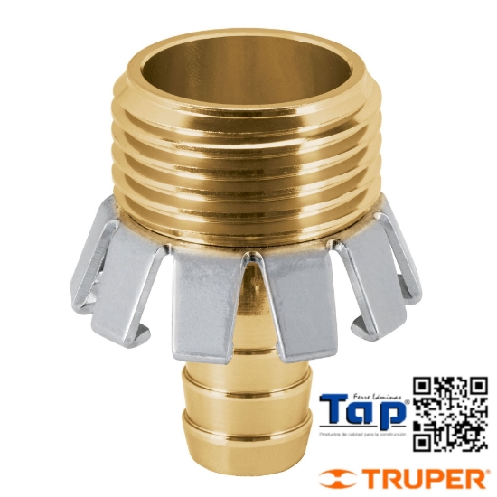 Imagen de CONECTOR 013 1/2" MACHO T GARRA ALU TRUPER