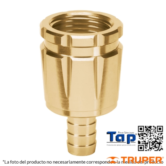 Imagen de CONECTOR 015 5/8" HEMBRA ROBUSTO ALU TRUPER