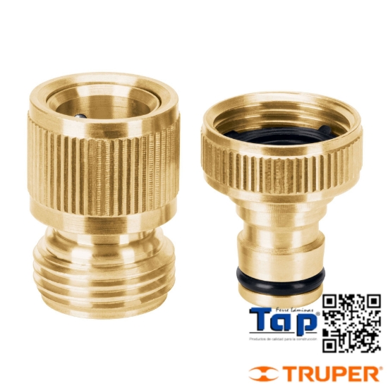 Imagen de CONECTOR 019 3/4" RAPIDO LATON GRIFO-MANGUERA SISTEMA CLICK