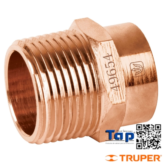 Imagen de CONECTOR COBRE ROSCA EXTERIOR 019 3/4" FOSET A