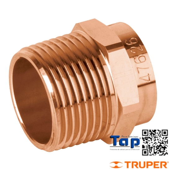 Imagen de CONECTOR COBRE ROSCA EXTERIOR 019 3/4" FOSET B