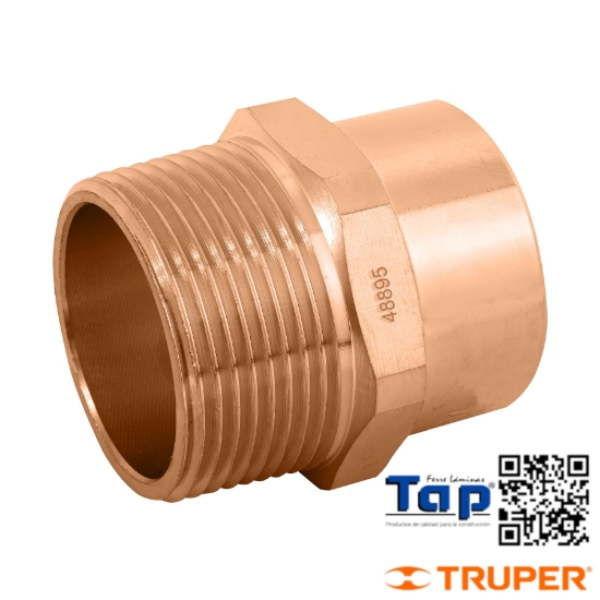 Imagen de CONECTOR COBRE ROSCA EXTERIOR 031 1-1/4" FOSET