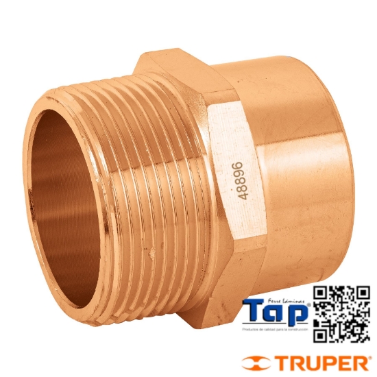 Imagen de CONECTOR COBRE ROSCA EXTERIOR 038 1-1/2" FOSET