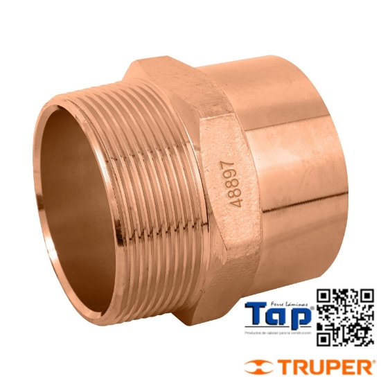 Imagen de CONECTOR COBRE ROSCA EXTERIOR 050 2" FOSET