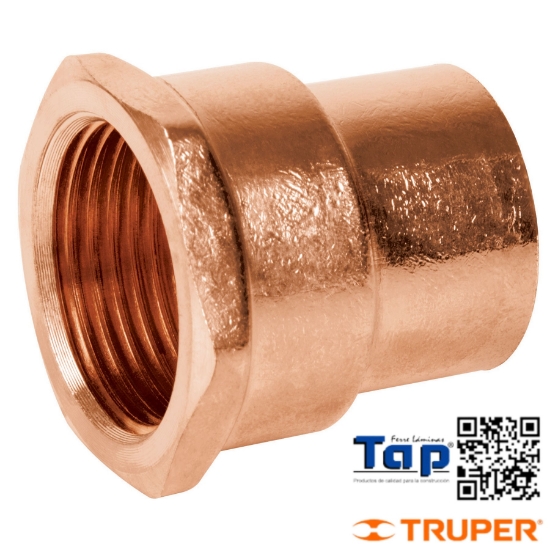 Imagen de CONECTOR COBRE ROSCA INTERIOR 013 1/2" FOSET A