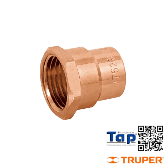 Imagen de CONECTOR COBRE ROSCA INTERIOR 013 1/2" FOSET B