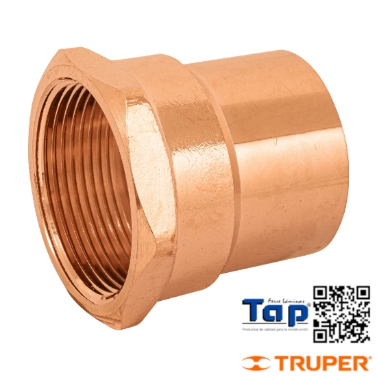 Imagen de CONECTOR COBRE ROSCA INTERIOR 038 1-1/2" FOSET