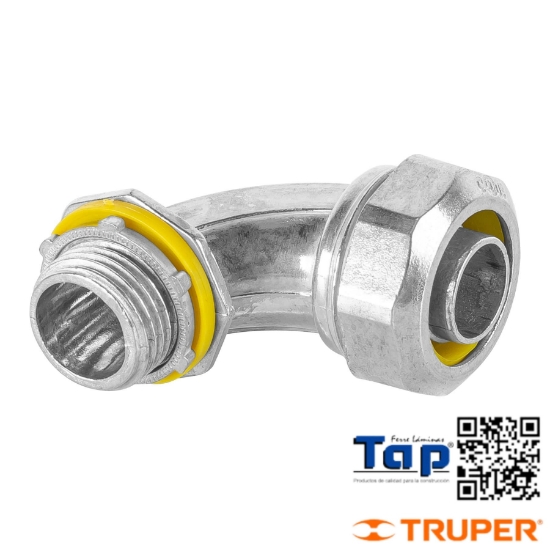 Imagen de CONECTOR CURVO 013 1/2" P TUBO LIQUID TIGHT VOLTECK