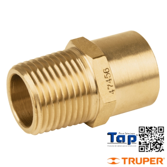 Imagen de CONECTOR NPT SOLDABLE LATON 013 1/2"X009 3/8" FOSET