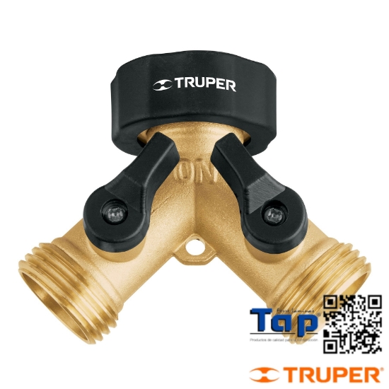 Imagen de CONECTOR "Y" 019 3/4" LATON SOLIDO C TUERCA MOVIL P MANGUERA