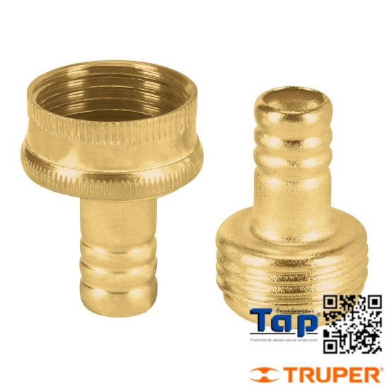 Imagen de CONECTORES 013 1/2" MACHO /HEMBRA LATON LAMINADO PRETUL JGO