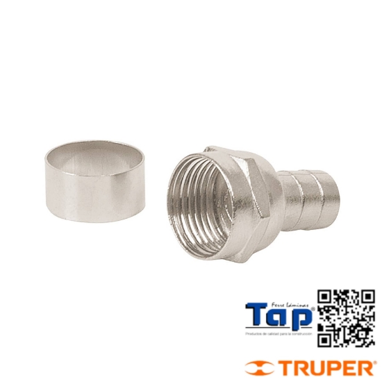 Imagen de CONECTORES COAXIALES RG  6 T CAMPANA VOLTECK BOL 4