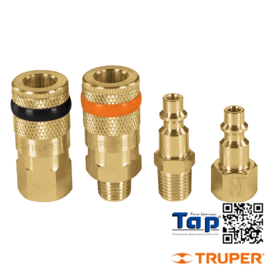 Imagen de CONECTORES Y 2 COPLES P COMPRESOR AIRE JGO 2