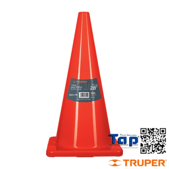 Imagen de CONO PRECAUCION 70 CM PVC TRUPER