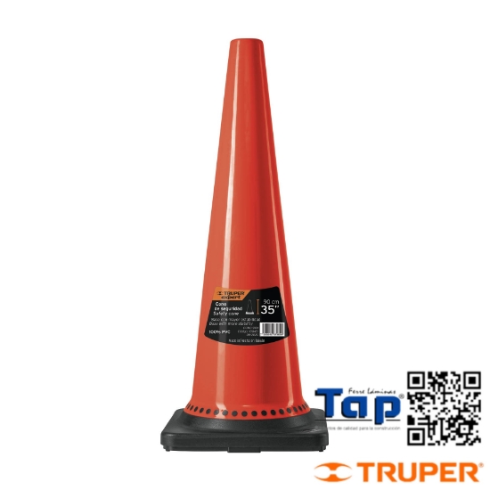 Imagen de CONO PRECAUCION 90 CM PVC USO RUDO EXPERT