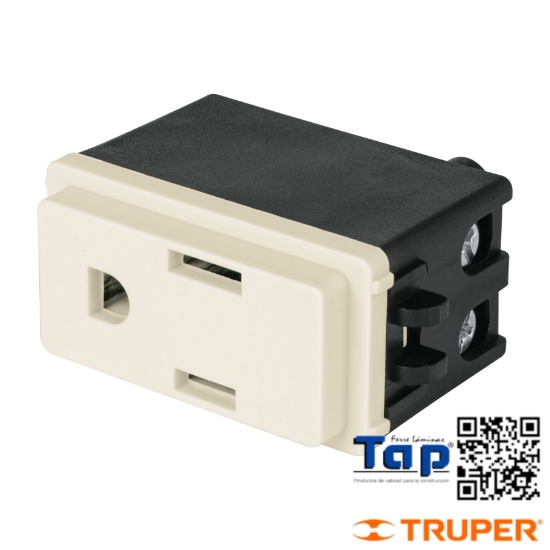 Imagen de CONTACTO 2 POLOS MAS TIERRA MARFIL LINEA VOLTECK BASIC