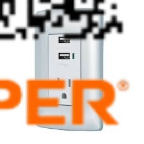 Imagen de CONTACTO ATERRIZADO MAS 2 PUERTOS USB PLATA LINEA ITALIANA