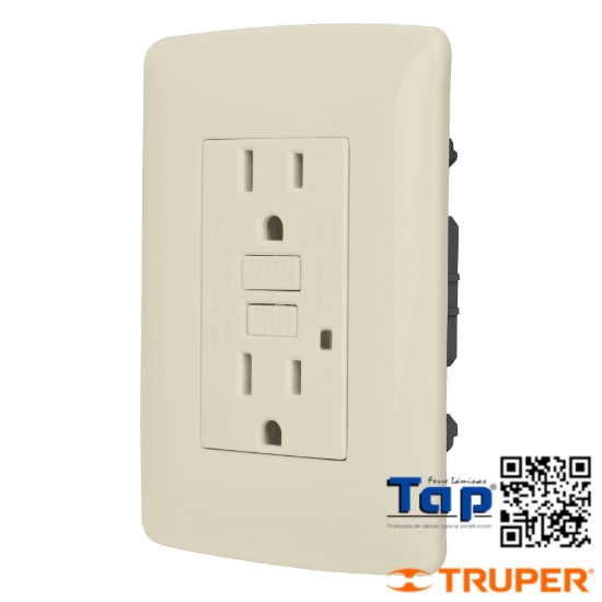 Imagen de CONTACTO DUPLEX FALLA A TIERRA GFCI MARFIL LINEA ITALIANA