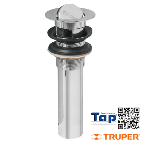Imagen de CONTRA P LAVABO C REBOSADERO T MONEDA CROMO 031 1-1/4"