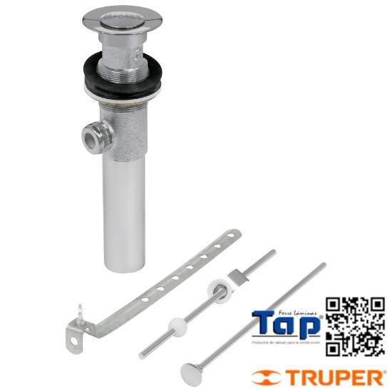 Imagen de CONTRA P LAVABO C REBOSADERO Y SIST AUT CROMO 031 1-1/4"