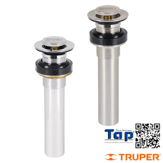 Imagen de CONTRA P LAVABO SIN REBOSADERO SISTEMA PUSH SATIN 031 1-1/4"
