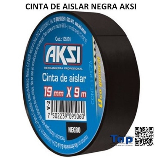 Imagen de CINTA DE AISLAR NEGRA AKSI